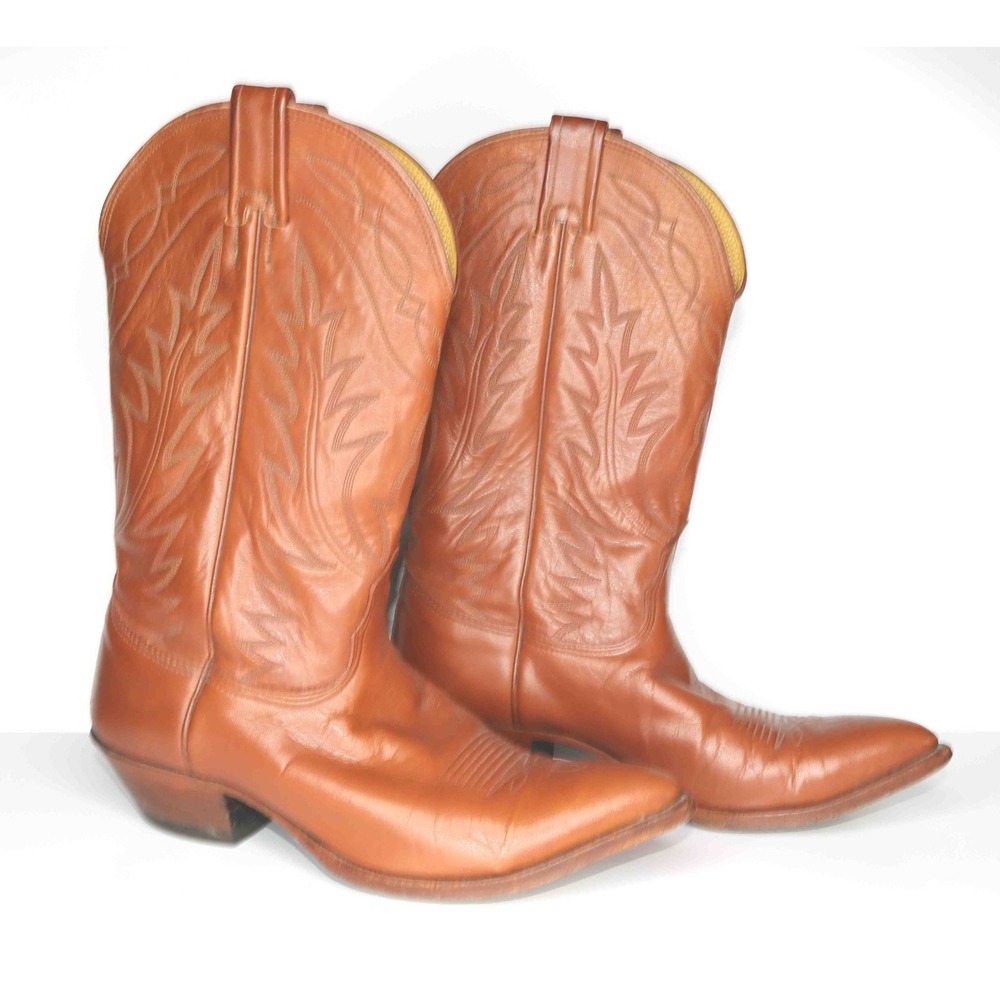 Nocona Brown Leather Western Cowboy Boot 7529 Womens Size 8 1/2 D